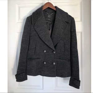 Armani Exchange Grey Peacoat